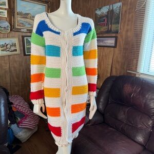 Striped Handmade Hand Knit Sweater
